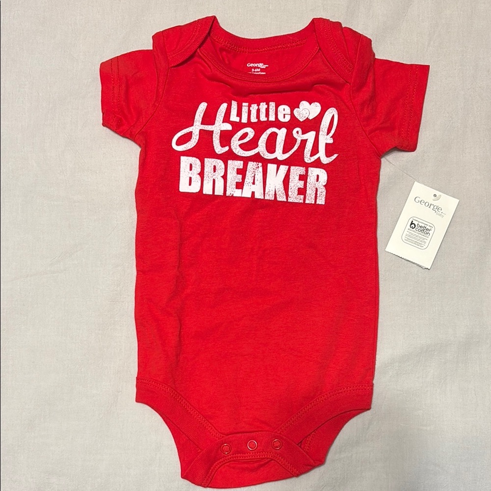 George Red Little Heartbreaker Bodysuit